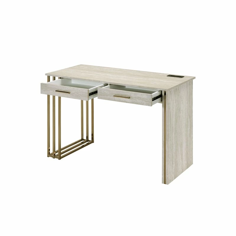 Hot Sale ๐ฏ Bowery Hill Contemporary Vanity Desk In Antique White & Gold Finish ๐ 7 Hot Sale ๐ฏ Bowery Hill Contemporary Vanity Desk In Antique White & Gold Finish ๐ - Image 5