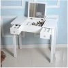 Buy 💯 CRO Decor Troutman 32'' Wide Vanity With Mirror White Vanity Table 💯 2 Buy 💯 CRO Decor Troutman 32'' Wide Vanity With Mirror White Vanity Table 💯 -Living Room Sales Shop 2470768 L