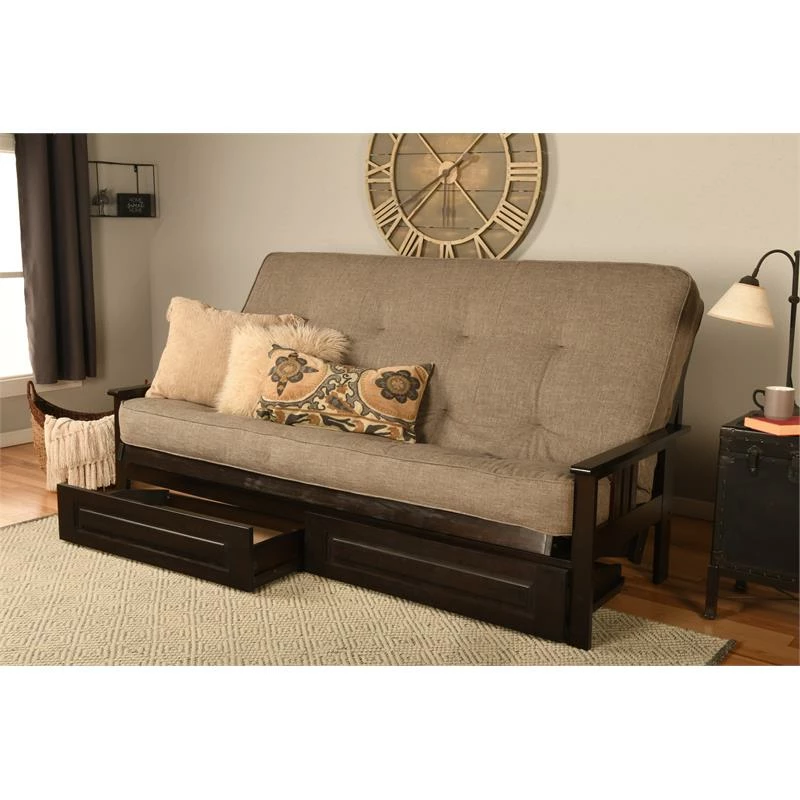 Discount ๐ Kodiak Furniture Foam Queen-size Futon Mattress W/Linen Stone Fabric Cover ๐ 4 Discount ๐ Kodiak Furniture Foam Queen-size Futon Mattress W/Linen Stone Fabric Cover ๐ - Image 2