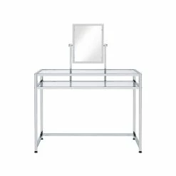 Outlet ๐งจ ACME Furniture ACME Coleen 3 Pc Pack Vanity Set In Chrome Finish ๐ 13 Outlet ๐งจ ACME Furniture ACME Coleen 3 Pc Pack Vanity Set In Chrome Finish ๐ -Living Room Sales Shop 2475574 6 L