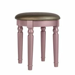Best deal 🤩 Cooper Furniture Wood Vanity Set With Mirror And Stool In Pink Rose Gold Color 🤩 12 Best deal 🤩 Cooper Furniture Wood Vanity Set With Mirror And Stool In Pink Rose Gold Color 🤩 -Living Room Sales Shop 2478101 3 L