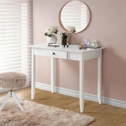 Cheap π Camaflexi Shaker Vanity Table With One Drawer - White Finish 𧨠9 Cheap π Camaflexi Shaker Vanity Table With One Drawer - White Finish 𧨠-Living Room Sales Shop 2479900 1 L