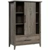 Flash Sale 🛒 Sauder Summit Station Engineered Wood Armoire With Sliding Door In Pebble Pine ⭐ -Living Room Sales Shop 2481091 L