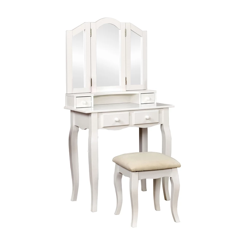 Discount π Bowery Hill Transitional Wood 3-Piece Vanity Set In White π― 3 Discount π Bowery Hill Transitional Wood 3-Piece Vanity Set In White π―