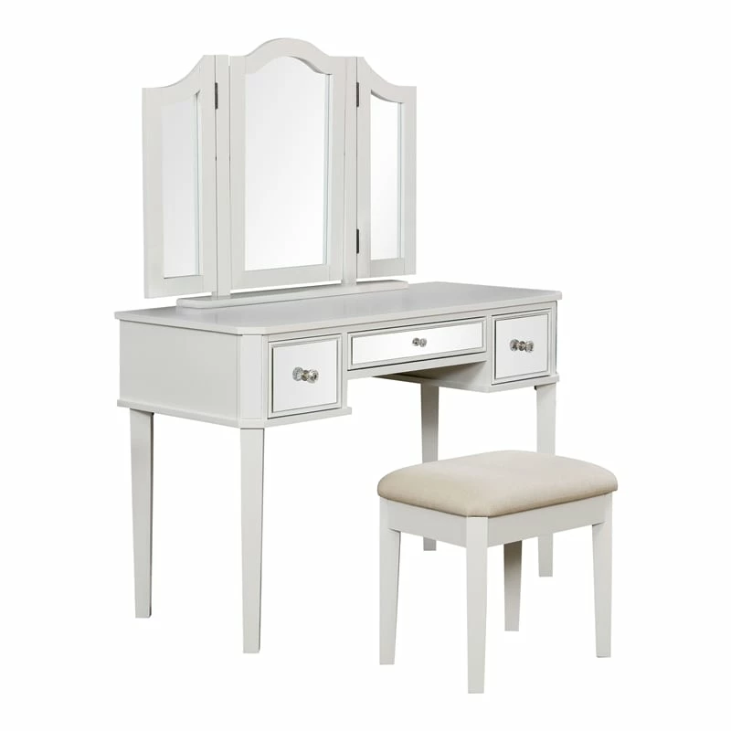 Outlet π₯° Bowery Hill Contemporary Wood 3-Piece Vanity Set In White π 3 Outlet π₯° Bowery Hill Contemporary Wood 3-Piece Vanity Set In White π