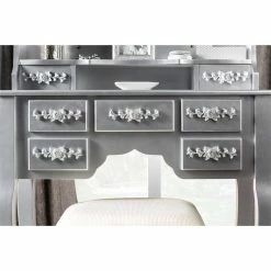 Promo π Bowery Hill Traditional Wood 3-Piece Bedroom Vanity Set In Silver β 16 Promo π Bowery Hill Traditional Wood 3-Piece Bedroom Vanity Set In Silver β -Living Room Sales Shop 2484851 5 L