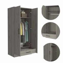 Best Sale โค๏ธ FM Furniture San Blas Wood Bedroom Armoire With Two Doors In Light Gray ๐ฏ 11 Best Sale โค๏ธ FM Furniture San Blas Wood Bedroom Armoire With Two Doors In Light Gray ๐ฏ -Living Room Sales Shop 2489046 3 L