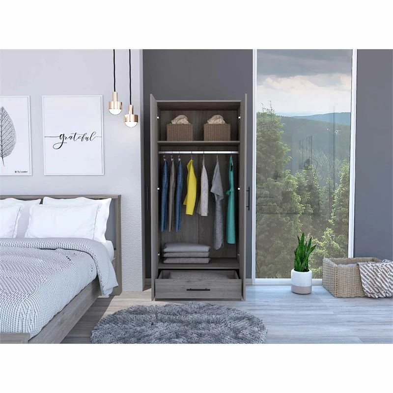 Best Sale โค๏ธ FM Furniture San Blas Wood Bedroom Armoire With Two Doors In Light Gray ๐ฏ 7 Best Sale โค๏ธ FM Furniture San Blas Wood Bedroom Armoire With Two Doors In Light Gray ๐ฏ - Image 5