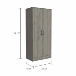 Best Sale โค๏ธ FM Furniture San Blas Wood Bedroom Armoire With Two Doors In Light Gray ๐ฏ 13 Best Sale โค๏ธ FM Furniture San Blas Wood Bedroom Armoire With Two Doors In Light Gray ๐ฏ -Living Room Sales Shop 2489046 5 L