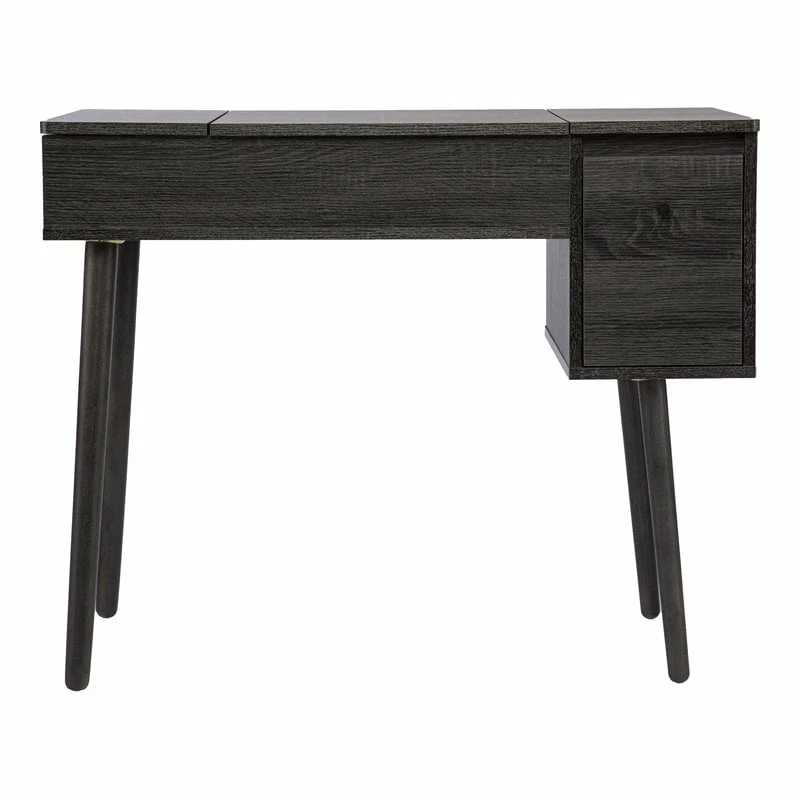 Wholesale โญ Southern Enterprises SEI Furniture Harzen Storage Vanity Desk With Mirror In Black ๐ 4 Wholesale โญ Southern Enterprises SEI Furniture Harzen Storage Vanity Desk With Mirror In Black ๐ - Image 2