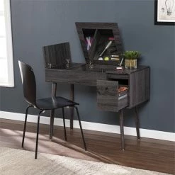 Wholesale โญ Southern Enterprises SEI Furniture Harzen Storage Vanity Desk With Mirror In Black ๐ 7 Wholesale โญ Southern Enterprises SEI Furniture Harzen Storage Vanity Desk With Mirror In Black ๐ -Living Room Sales Shop 2492092 2 L