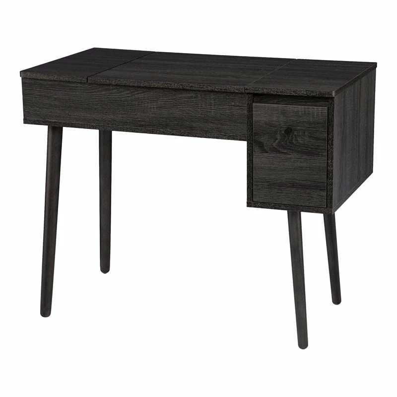 Wholesale โญ Southern Enterprises SEI Furniture Harzen Storage Vanity Desk With Mirror In Black ๐ 3 Wholesale โญ Southern Enterprises SEI Furniture Harzen Storage Vanity Desk With Mirror In Black ๐