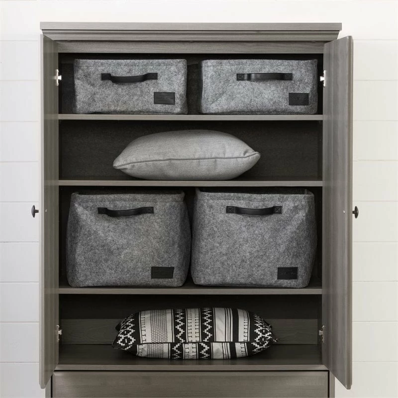 Brand new π₯° Pemberly Row Contemporary 2 Drawer Armoire In Gray Maple π― 5 Brand new π₯° Pemberly Row Contemporary 2 Drawer Armoire In Gray Maple π― - Image 3