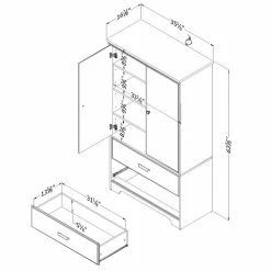 Brand new π₯° Pemberly Row Contemporary 2 Drawer Armoire In Gray Maple π― 13 Brand new π₯° Pemberly Row Contemporary 2 Drawer Armoire In Gray Maple π― -Living Room Sales Shop 2493135 5 L