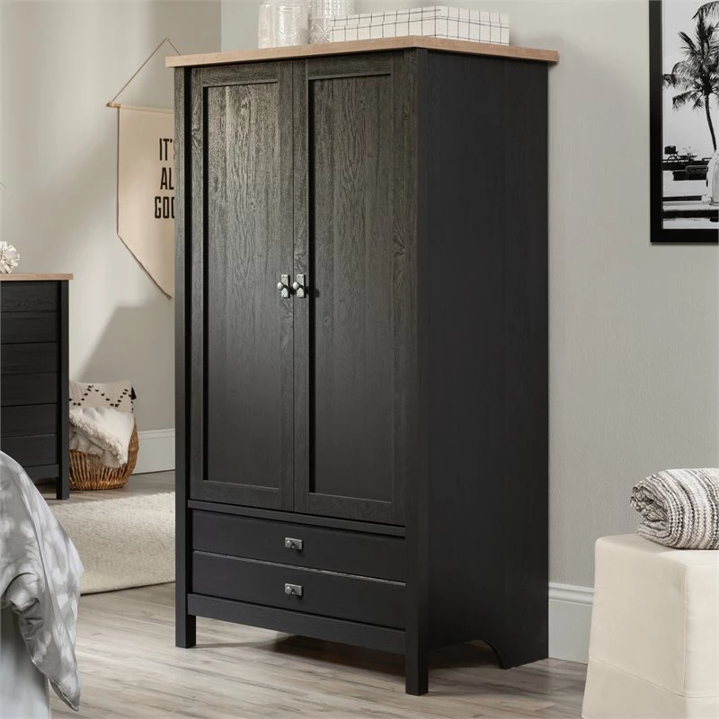 Coupon ✨ Sauder Cottage Road Engineered Wood Adjustable Shelf & Drawer Armoire Raven Oak 🤩 14 Coupon ✨ Sauder Cottage Road Engineered Wood Adjustable Shelf & Drawer Armoire Raven Oak 🤩 - Image 12