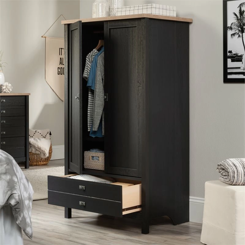 Coupon ✨ Sauder Cottage Road Engineered Wood Adjustable Shelf & Drawer Armoire Raven Oak 🤩 15 Coupon ✨ Sauder Cottage Road Engineered Wood Adjustable Shelf & Drawer Armoire Raven Oak 🤩 - Image 13