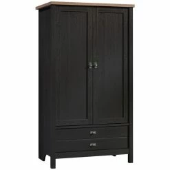 Coupon ✨ Sauder Cottage Road Engineered Wood Adjustable Shelf & Drawer Armoire Raven Oak 🤩