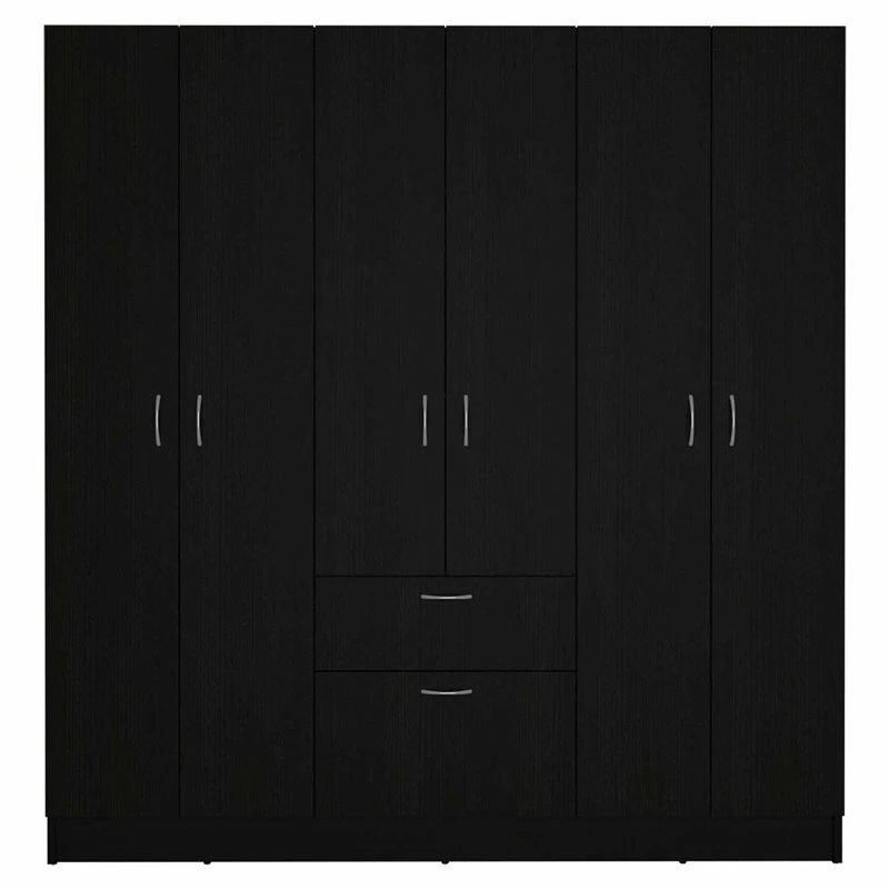 Budget โค๏ธ FM Furniture Guajira Modern 6-Door Wood Bedroom Armoire In Black Wenge ๐ 3 Budget โค๏ธ FM Furniture Guajira Modern 6-Door Wood Bedroom Armoire In Black Wenge ๐