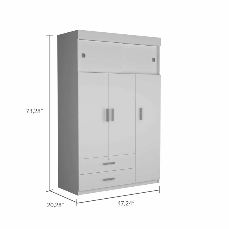 Deals ๐ FM Furniture Jakarta Spacious Modern Wood Bedroom Armoire In White ๐ 7 Deals ๐ FM Furniture Jakarta Spacious Modern Wood Bedroom Armoire In White ๐ - Image 5