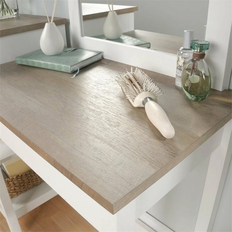 Buy π Pemberly Row Wooden Bedroom Vanity In Soft White And Lintel Oak π 9 Buy π Pemberly Row Wooden Bedroom Vanity In Soft White And Lintel Oak π - Image 7