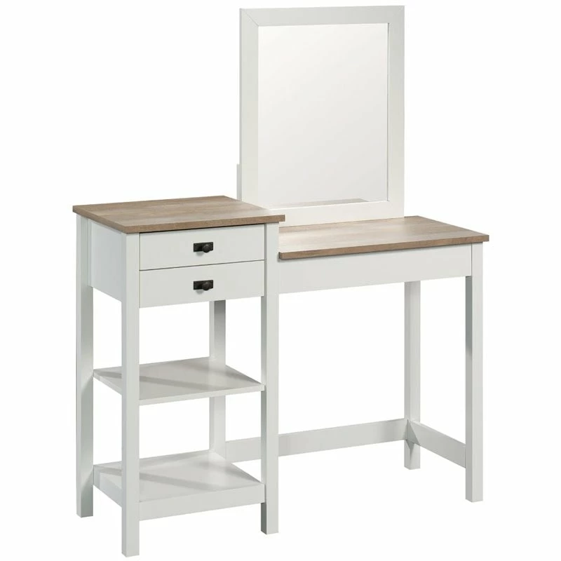 Buy π Pemberly Row Wooden Bedroom Vanity In Soft White And Lintel Oak π 3 Buy π Pemberly Row Wooden Bedroom Vanity In Soft White And Lintel Oak π