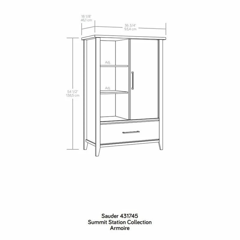 Best Pirce โญ Pemberly Row Engineered Wood Armoire With Sliding Door In Pebble Pine ๐ 14 Best Pirce โญ Pemberly Row Engineered Wood Armoire With Sliding Door In Pebble Pine ๐ - Image 12