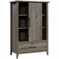 Best Pirce ⭐ Pemberly Row Engineered Wood Armoire With Sliding Door In Pebble Pine 🛒