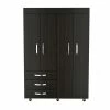Best Sale 🛒 Tuhome Furniture TUHOME Denver Mobile Armoire - Black Engineered Wood - For Bedroom 🤩 2 Best Sale 🛒 Tuhome Furniture TUHOME Denver Mobile Armoire - Black Engineered Wood - For Bedroom 🤩 -Living Room Sales Shop 2501813 L