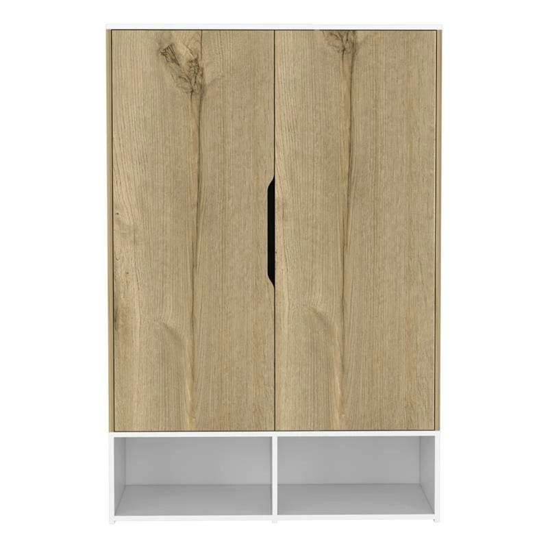 Discount 🥰 Tuhome Furniture TUHOME Rosie Armoire - Light Oak-White Engineered Wood 😍 3 Discount 🥰 Tuhome Furniture TUHOME Rosie Armoire - Light Oak-White Engineered Wood 😍