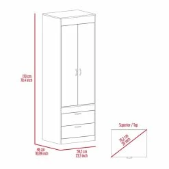 Promo π Tuhome Furniture TUHOME Lisboa Armoire- Ash / White Engineered Wood - For Bedroom π 15 Promo π Tuhome Furniture TUHOME Lisboa Armoire- Ash / White Engineered Wood - For Bedroom π -Living Room Sales Shop 2503553 6 L
