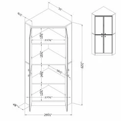 Brand new ๐ Pemberly Row Contemporary Armoire In Pure White ๐ 10 Brand new ๐ Pemberly Row Contemporary Armoire In Pure White ๐ -Living Room Sales Shop 2503679 3 L