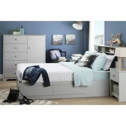 Deals 😉 Pemberly Row Contemporary 5 Drawer Chest In Soft Gray 👏 -Living Room Sales Shop 2503683 5 L