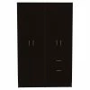 Best deal 🔔 Atlin Designs Modern Wood Bedroom Armoire In Black Wenge/White 🎁