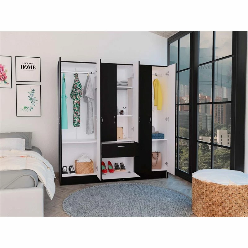 Top 10 π Atlin Designs Modern 6-Door Wood Bedroom Armoire In Black Wenge β 7 Top 10 π Atlin Designs Modern 6-Door Wood Bedroom Armoire In Black Wenge β - Image 5