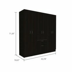 Top 10 π Atlin Designs Modern 6-Door Wood Bedroom Armoire In Black Wenge β 13 Top 10 π Atlin Designs Modern 6-Door Wood Bedroom Armoire In Black Wenge β -Living Room Sales Shop 2503799 5 L