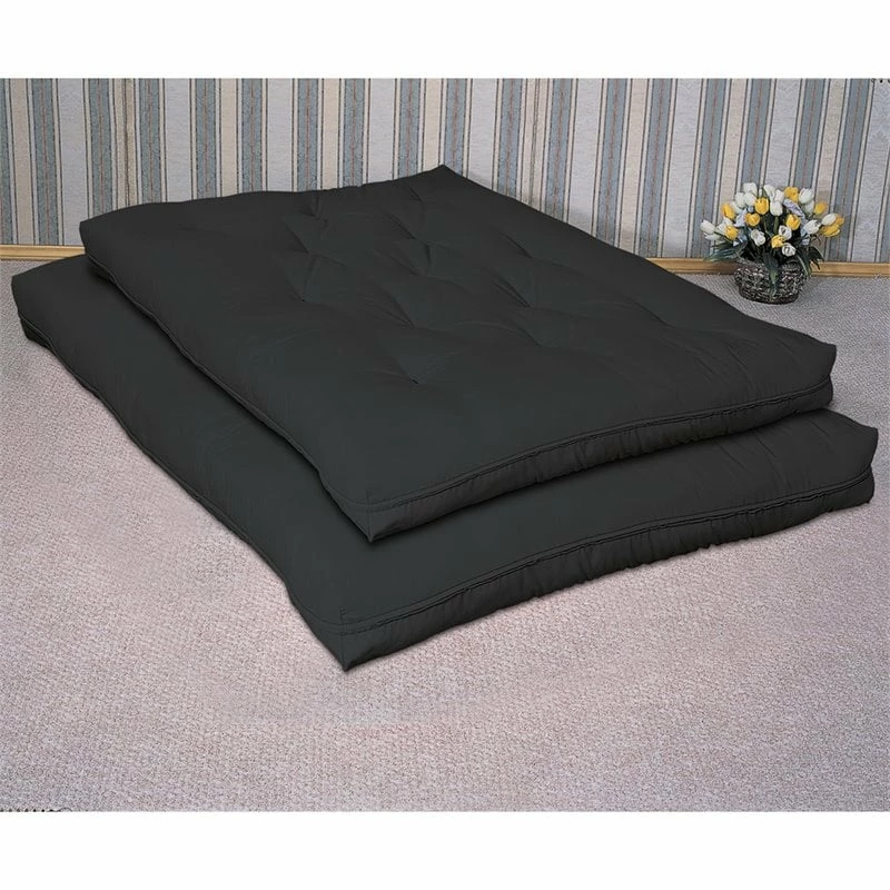 Outlet ๐ Coaster Deluxe Fiber Foam Futon Mattress In Black ๐ 4 Outlet ๐ Coaster Deluxe Fiber Foam Futon Mattress In Black ๐ - Image 2