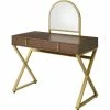 New π ACME Furniture ACME Coleen Vanity Desk In Walnut & Gold Finish π 1 New π ACME Furniture ACME Coleen Vanity Desk In Walnut & Gold Finish π -Living Room Sales Shop 2512772 6 L
