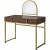 Deals 😍 ACME Furniture ACME Coleen Vanity Desk In Walnut & Gold Finish ✔️ 1 Deals 😍 ACME Furniture ACME Coleen Vanity Desk In Walnut & Gold Finish ✔️ -Living Room Sales Shop 2512773 6 L