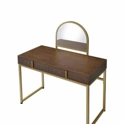 Deals π ACME Furniture ACME Coleen Vanity Desk In Walnut & Gold Finish βοΈ 22 Deals π ACME Furniture ACME Coleen Vanity Desk In Walnut & Gold Finish βοΈ -Living Room Sales Shop 2512773 8 L