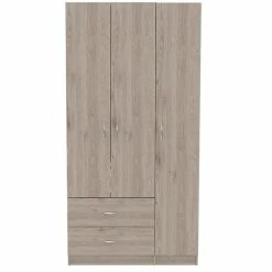 Wholesale 😀 Atlin Designs Modern Three Door Wood Bedroom Armoire In Walnut Oak 🔔 -Living Room Sales Shop 2515147 7 L