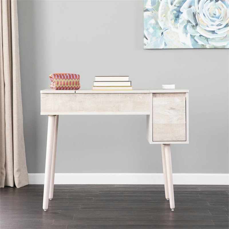 Discount π― Atlin Designs Wooden Bedroom Vanity Washed With Hidden Mirror In Gray π 4 Discount π― Atlin Designs Wooden Bedroom Vanity Washed With Hidden Mirror In Gray π - Image 2