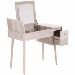 Discount π― Atlin Designs Wooden Bedroom Vanity Washed With Hidden Mirror In Gray π 9 Discount π― Atlin Designs Wooden Bedroom Vanity Washed With Hidden Mirror In Gray π -Living Room Sales Shop 2517645 2 L