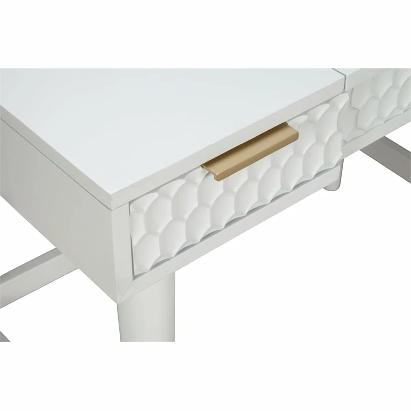 Buy ๐ Atlin Designs Contemporary White Pearl Wood Bedroom Vanity In White ๐ฏ 11 Buy ๐ Atlin Designs Contemporary White Pearl Wood Bedroom Vanity In White ๐ฏ - Image 9