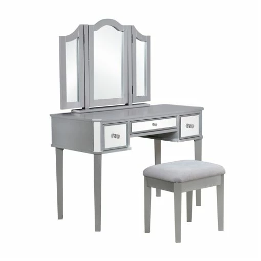 Coupon ๐ Atlin Designs Contemporary Wood 3-Piece Vanity Set In Silver ๐ 1 Coupon ๐ Atlin Designs Contemporary Wood 3-Piece Vanity Set In Silver ๐ -Living Room Sales Shop 2517649 6 L