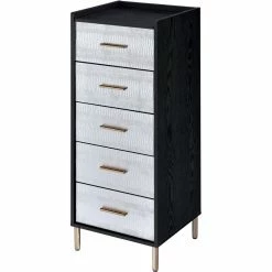 Buy 😍 ACME Furniture ACME Myles Jewelry Armoire In Black & Gold Finish 🤩