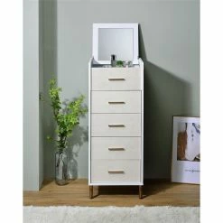 Brand new 🥰 ACME Furniture ACME Myles Jewelry Armoire In White & Gold Finish 🤩 -Living Room Sales Shop 2524393 4 L