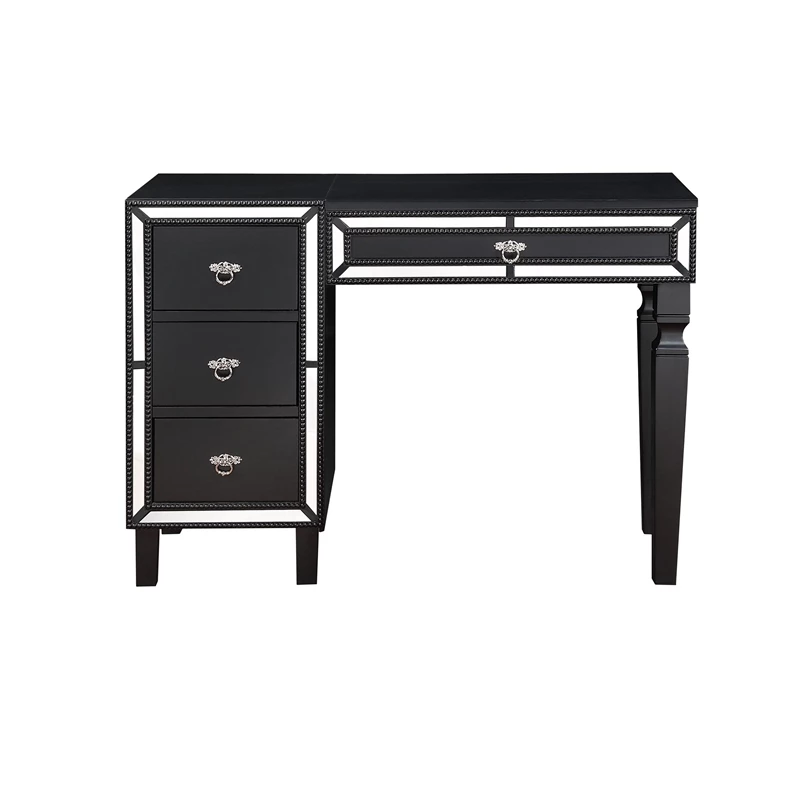 Cheap βοΈ Poundex Wooden Makeup Vanity Set With Lift-up Mirror And Stool - Black π― 4 Cheap βοΈ Poundex Wooden Makeup Vanity Set With Lift-up Mirror And Stool - Black π― - Image 2