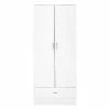 Deals 🔔 Herval Nevada Engineered Wood 2 Door Armoire In White ⌛ -Living Room Sales Shop 2547690 L