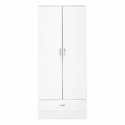Deals π Herval Nevada Engineered Wood 2 Door Armoire In White β