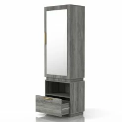 Top 10 🔥 Furniture Of America Jinx Wood 1-Drawer Armoire In Vintage Gray Oak ⌛ -Living Room Sales Shop 2552060 2 L